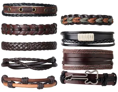 Produktbild von YSJCHEBS 9-Teiliges Lederarmband-Set, Lederarmband Für Damen, Lederarmband Für H