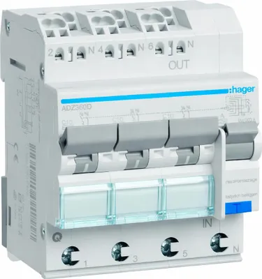 Zdjęcie produktu dla Hager ADZ360D, 230 V
