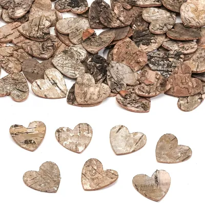 Productafbeelding van Houten hartjes ter decoratie - 70 stuks van berkenhout - knutselaccessoires voor doe-het-zelf projecten - 4 cm