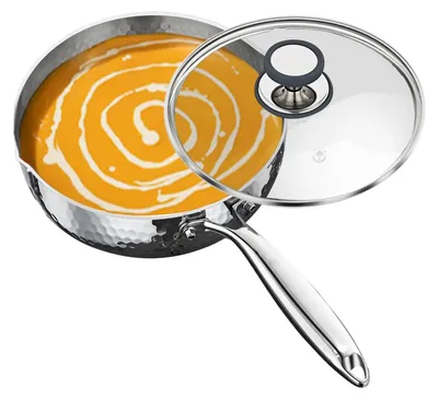 Produktbild von Edelstahl-Kochtopf mit Griff und Deckel