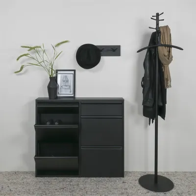 Produktbild von Spinder Design Billy 6 Schuhschrank mit 6 Fächern 98x15x86 - Schwarz