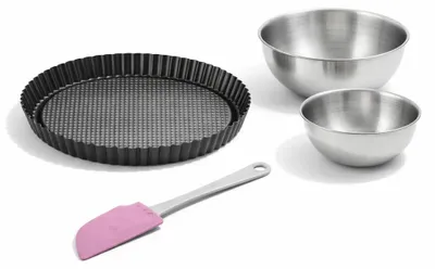 Image de Set de 4 ustensiles de pâtisserie moule à gâteaux 2 bols et spatule pâtisserie Black metallic Black mettallic Zenker  Black mettallic