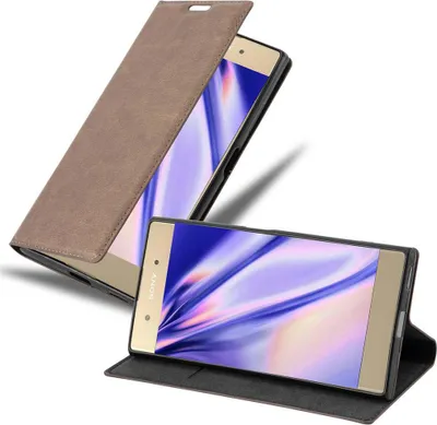 Obrázek produktu pro Cadorabo Case for Sony Xperia XA1 PLUS Protective Case in Brown Pouzdro na mobilní telefon s magnetickým zavíráním