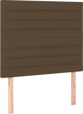 Obrázek produktu pro vidaXL Čelo postele tmavě hnědé 100 x 5 x 118/128 cm látka