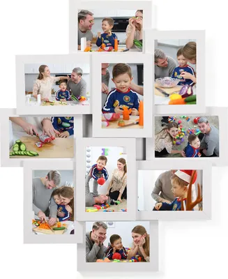 Image de Cadre photo collage pour 10 photos, blanc