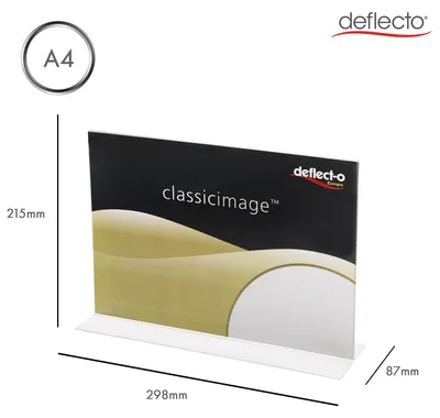 Image de deflecto 47701 deflecto Présentoir de table, DIN A4 horizontal, droit