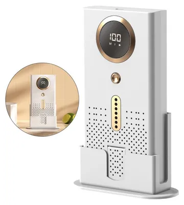Produktbild von Luftreiniger, 360° Luftreiniger & Aroma-Diffuser – 50 m³/h, 32 dB, Akku, Typ-C – Für Zuhause, Büro, Haustierbereich, Raucherräume (Weiß)