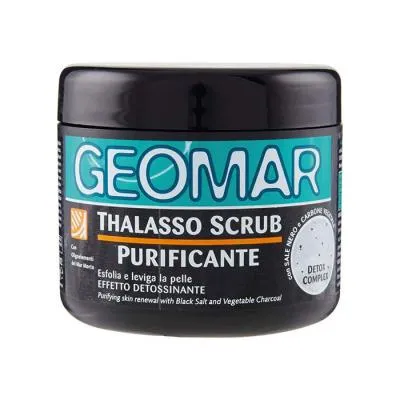 Produktbild von GEOMAR Thalasso Scrub Purifyng, Körperpeeling, Frauen, Jeder Hauttyp, Nährend, Klärend, Glättend, Topf, Sodium Chloride, Peg-7 Glyceryl Cocoate, Silica (Volcanic Sand), Moringa Oleifera Seed Oil,...