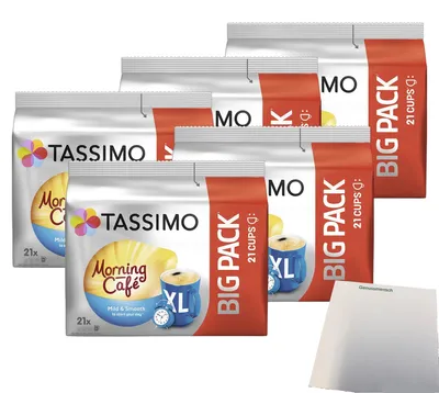 Produktbild von Tassimo BigPack Morning Cafe mild (5x147g Packung) VPE + usy Block