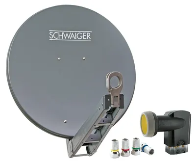 Produktbild von Satellitenanlage Set Anthrazit Aluminium 75 cm