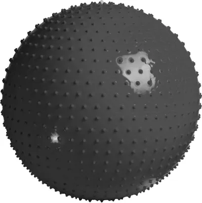Image de 4FIZJO Balle de gymnastique avec picots, Ø 65 cm, effet massage, noir