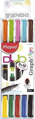 Produktbild von Maped M749250 Fineliner Graph'Peps Duo, 0,4 mm, farbig sortiert