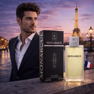 Produktbild von Französisches Herrenparfüm – Monarque – ein herrlich frisches Eau de Parfum für Herren mit Zitrusnoten und Patschuli.