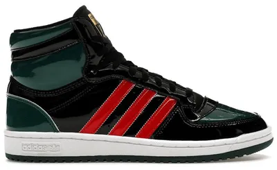 Image de Adidas Top Ten, noir, vert et rouge, en cuir verni - Taille européenne 44