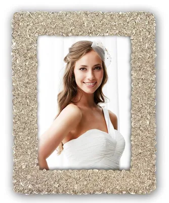 Image de Mariage plastique cadre photo rectangulaire or pour 13x18 cm