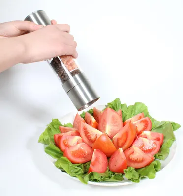 Produktbild von 2-in-1 Pfeffer-/Salzmühle aus Edelstahl
