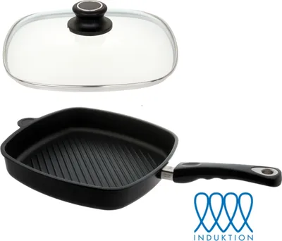 Zdjęcie produktu dla Lotus żeliwna patelnia grillowa Ø29cm indukcja z pokrywką