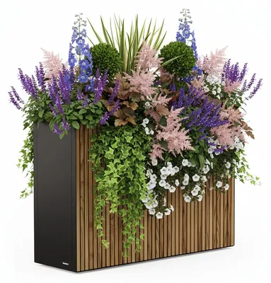 Produktbild von Herstera Garden Deco Planter Divider XL hoher Pflanzkübel rechteckig 40x120x80 cm