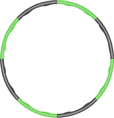 Produktbild von TEXMAXX Hula Hoop Reifen Erwachsene und Kinder in Grün-Grau zur Gewichtsabnahme und Massage - Fitness und Training der Bauchmuskeln