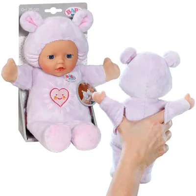 Produktbild von BABY born for babies Maus, weiche 26cm Puppe mit Öhrchen und Fingertaschen