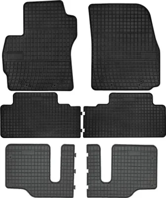 Obrázek produktu pro Gumové autokoberce pro na míru pro Mazda Premacy II (2005-2010, minivan) černé, sada 6 ks, s úchyty