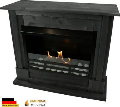 Produktbild von Ethanol und Gelkamin Modell Emily Deluxe Royal Schwarz