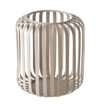Obrázek produktu pro Boltze Windlicht Viki Leuchter aus Eisen Beige Rund Lichtlein 2045506