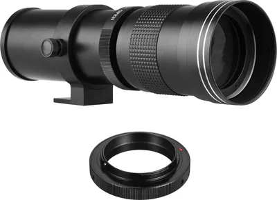 Produktbild von Kamera MF Super Tele-Zoomobjektiv F / 8.3-16 420-800mm T2-Halterung mit AI-Halterung Adapterring Universal 1/4 Gewinde Ersatz fuer Nikon AI-Halterung D50 D90 D5100 D7000 D3 D5100 D3100 D3000 D60 Kameras