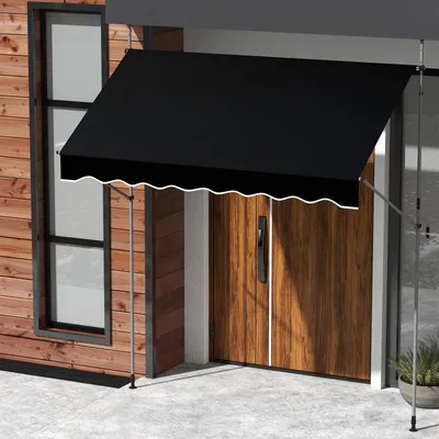 Produktbild von Ausziehbare Sonnenschutzvorrichtung – Terrassenbeschattung – Balkonmarkise – Markise – Sonnenschutzrollo – Manuelle Kurbelbedienung
