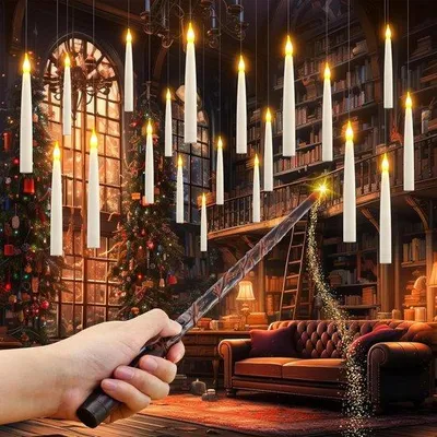 Image de 20 bougies électriques avec télécommande et minuterie pour Halloween et Noël