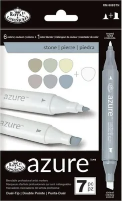Obrázok produktu pre Grafické popisovače + bezfarebný popisovač - kameň 6 ks