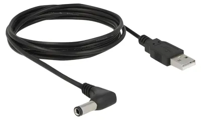 Produktbild von Delock USB Stromkabel zu DC 5,5 x 2,5 mm Stecker 90° 1,5 m Delock