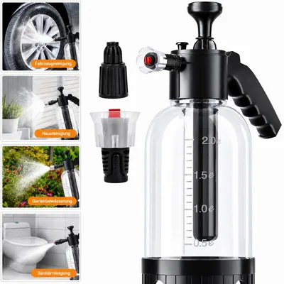 Produktbild von KANDONEX Schaumsprüher 2L – Manueller Drucksprüher für Autowäsche & Garten, Pumpsprühflasche für Autoshampoo & Felgenreiniger, Schaumpistole