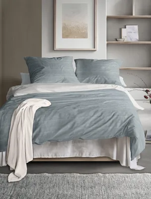 Produktbild von Irisette GmbH & Co. KG Mako-Satin Bettwäsche Set Wave-HK 8557 Farbe blau Größe 135x200+80x80
