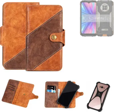 Produktbild von K-S-Trade Handyhülle Schutzhülle Bookstyle Case Wallet-Case kompatibel mit Doogee S96 GT Cover Klapphülle Kantenschutz Smartphone dunkelbraun braun