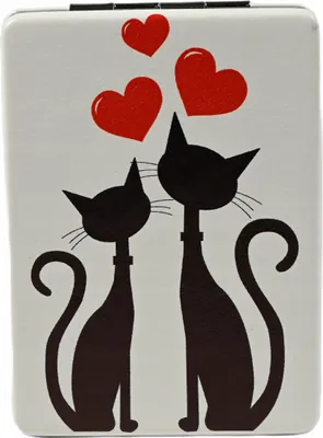Produktbild von Taschenspiegel Katzen Design Kosmetikspiegel mit Vergrößerung Handspiegel Klappbar Geschenk