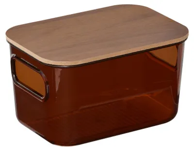 Produktbild von Aufbewahrungsbox mit Deckel aus PET und Holz