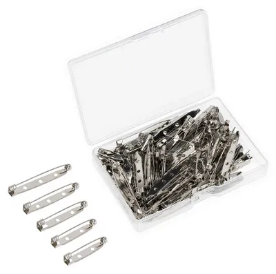 Productafbeelding van Broschennadeln - Set van 100 stuks - Voor knutselprojecten - 20, 25, 32, 38 en 45 mm