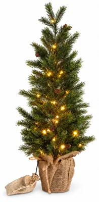Imagen del producto de Aga Árbol de Navidad artificial en maceta de 70 cm con iluminación LED
