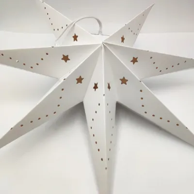 Produktbild von Salcar Fensterstern 55 cm 3D Papierstern LED  Weihnachtsstern Papierstern mit Beleuchtung Lichtersterne Weihnachten Fensterdekoration