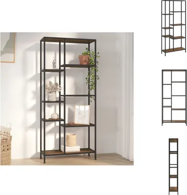 Produktbild von vidaXL Bücherregal 80x30x180 cm Stahl und Holzwerkstoff - Bücherregale & Bücherschränke