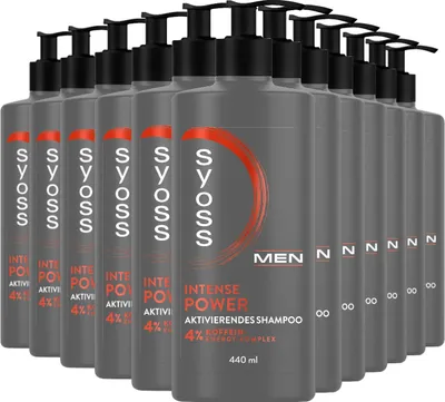Produktbild von SYOSS Shampoo Men Intense Power, 12x 440ml