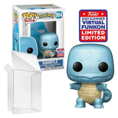 Immagine prodotto di Pokemon - Squirtle Carapuce Schiggy 504 Edizione limitata Summer Convention 2021 - Funko Pop! - Figurina in vinile