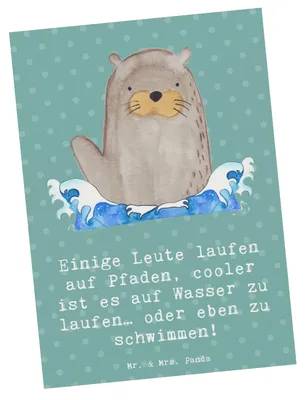 Produktbild von Mr. & Mrs. Panda Postkarte Schwimmen Pfade - Meeresbrise - Geschenk, Ansichtskarten, Schwimmliebe, Teamsport, Ansichtskarte, Training, Grußkarte, Schwimmer, Wasser, Sport