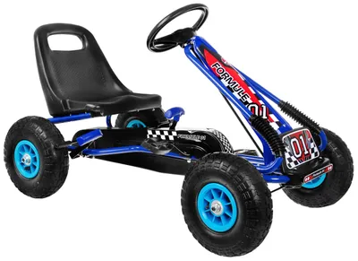 Obrázok produktu pre Formula 01 pedálová GOKART s nafukovacími kolesami + BRAKE - modrá