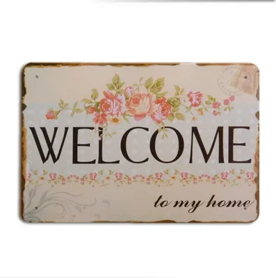 Produktbild von Metallschild WELCOME 30x20cm Vintage Schild im Retro-Design