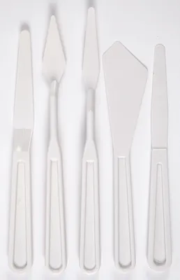 Produktbild von Creativ Company Spachtel, L: 17-20 cm, B: 13-33 mm, weiß, 5 Stück 1 Box
