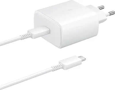 Image de Samsung, Chargeur secteur USB-C 45W Samsung avec câble USB-C vers USB-C 1,8m, Blanc