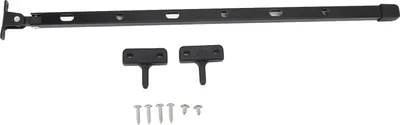 Image de Support de fenêtre de serre, kit aluminium stable pour l'aérateur de toit manuel, kit de tiges avec 6 vis, 39,9 cm, noir