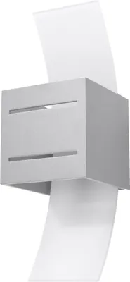 Produktbild von Wandleuchte LORETO grau 1xG9 8W Aluminium/Glas 30x12x10cm Sollux Lighting